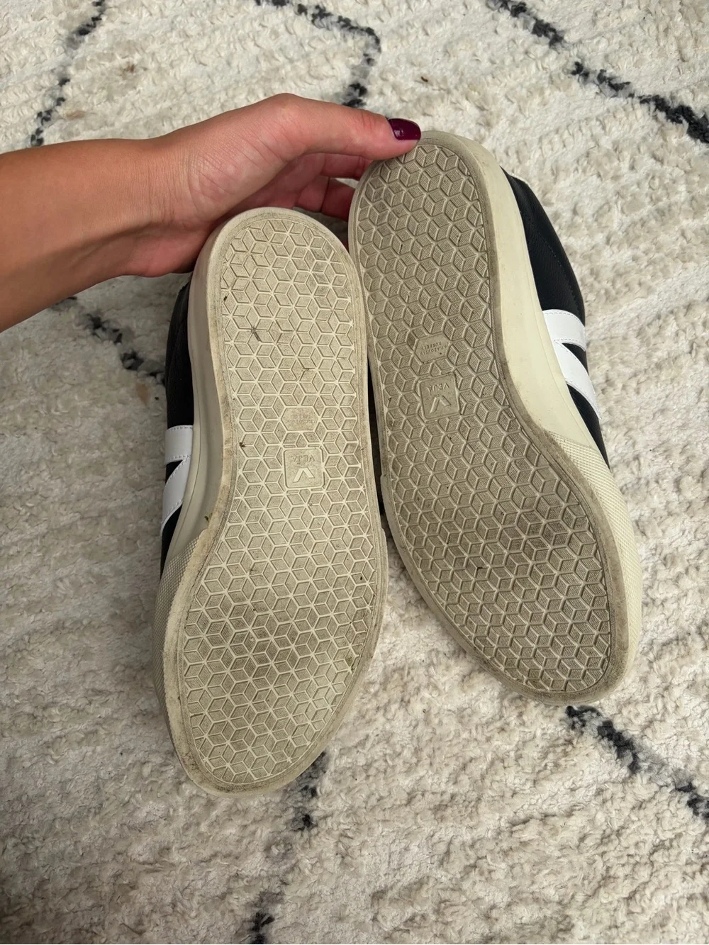 Veja Black & White Low-Top Sneakers
